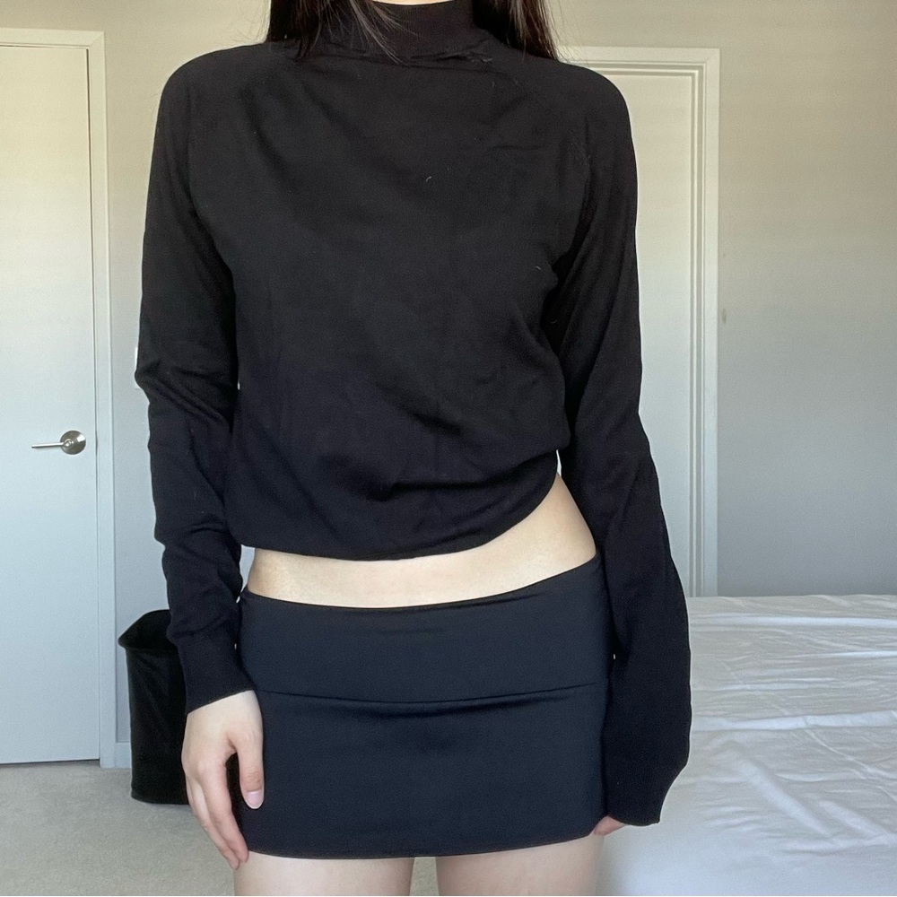 Zara Black Mock Neck Sweater